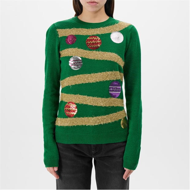 Star Tinsel and Bauble Jumper