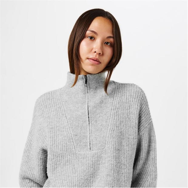 Jack Wills High Neck Zip Knitted Jumper