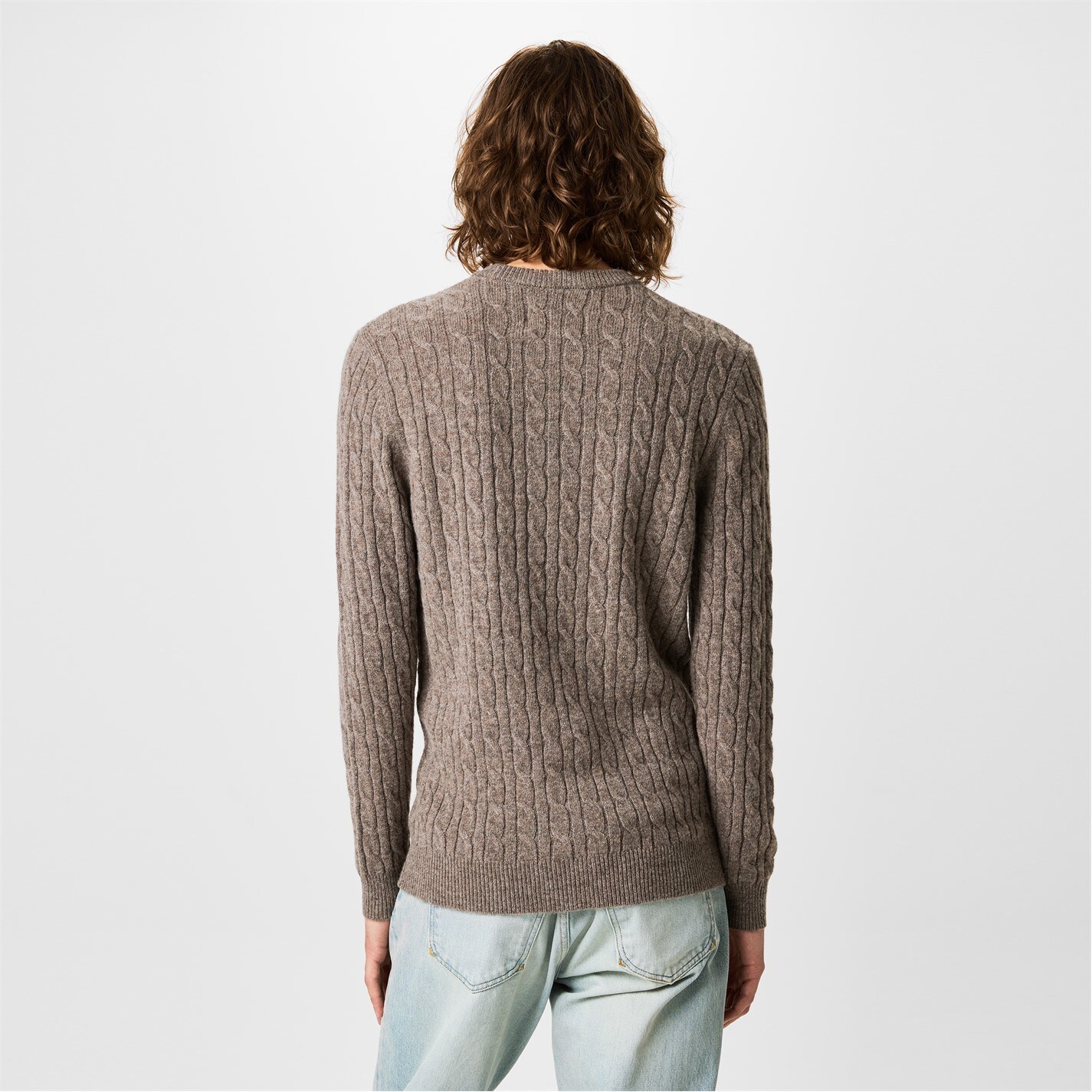 Jack Wills Marlow Merino Wool Blend Cable Knitted Jumper