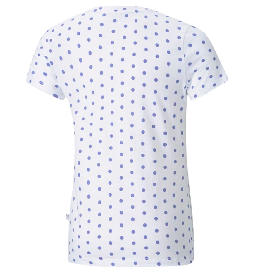 Tricou Koszulka dla dzieci Puma ESS+ Dotted biała w kropki 587042 02