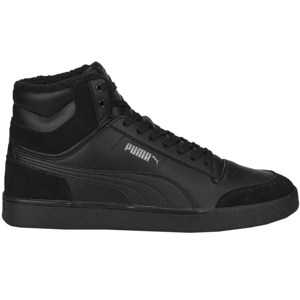 Pantof Puma Shuffle Mid Fur men's black 387609 01