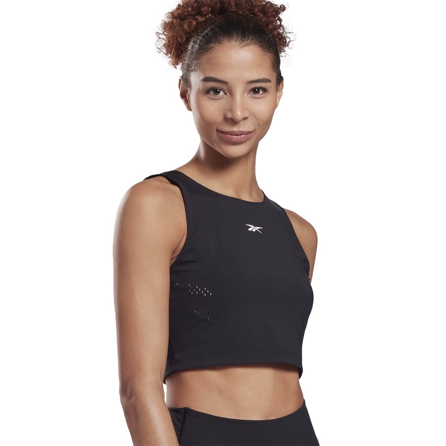 Reebok Perforated Crop Long-Sleeve Top dama