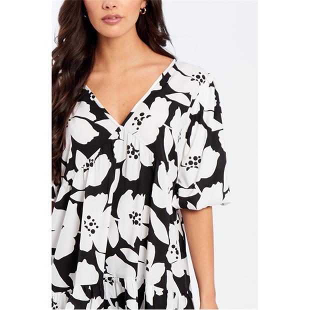 Rochie Be You V Neck Smock Mini