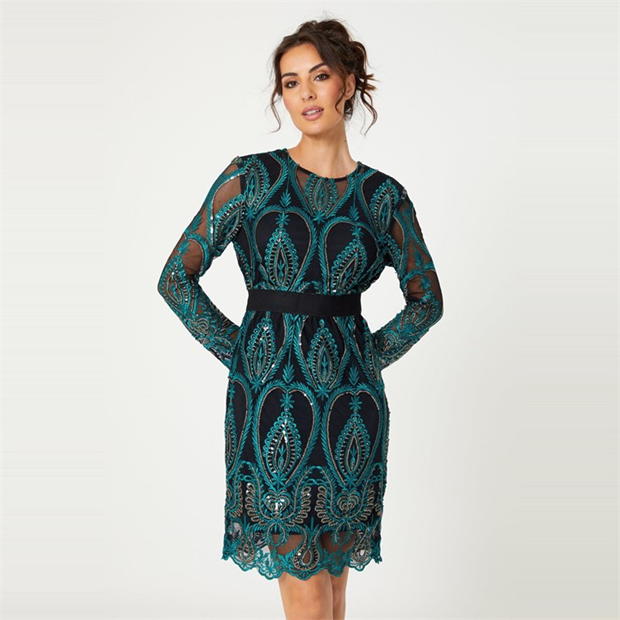 Rochie Be You Peacock Sequin Mesh