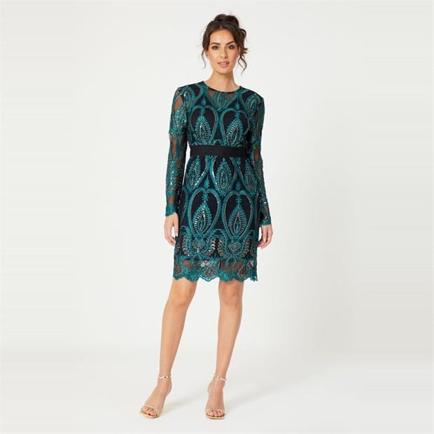 Rochie Be You Peacock Sequin Mesh