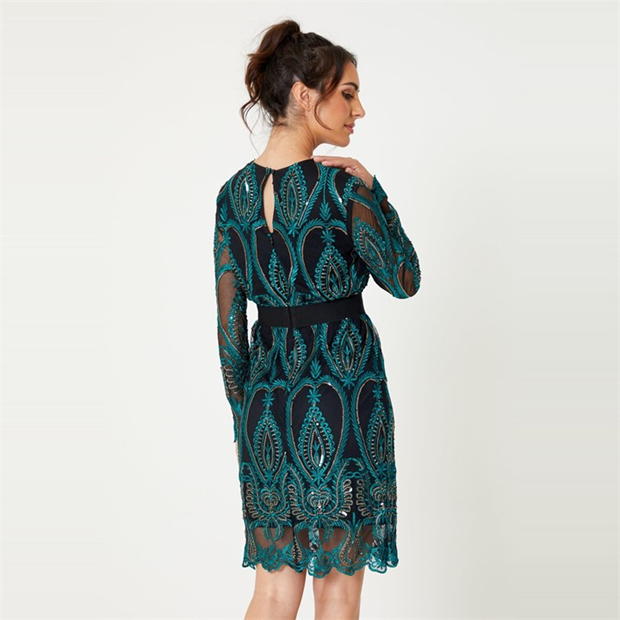 Rochie Be You Peacock Sequin Mesh