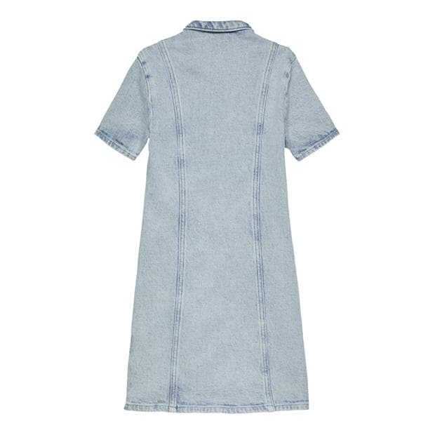 Blug Rochie Calvin Klein DENIM CLEAN SKY BLUE Calvin Klein Jeans