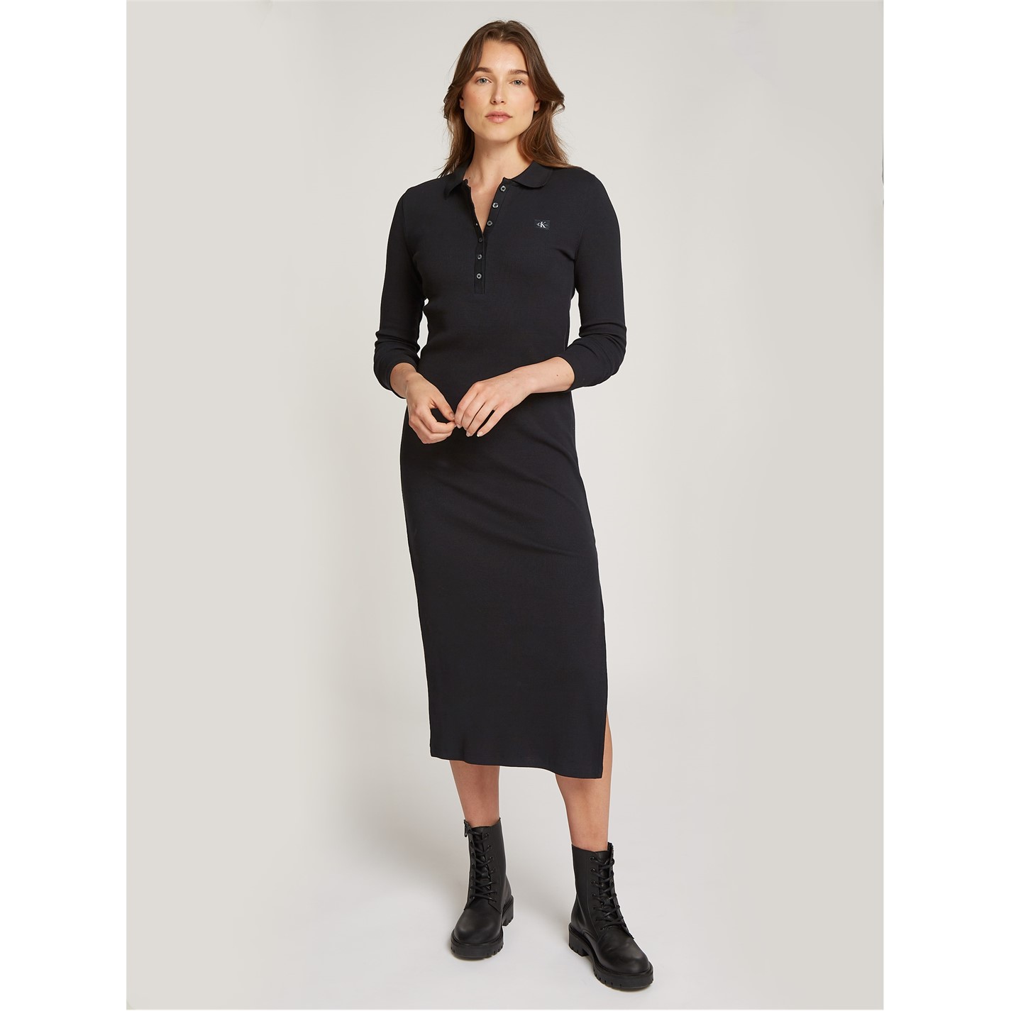 Blug Rochie Calvin Klein Polo Long- Sleeve Calvin Klein Jeans