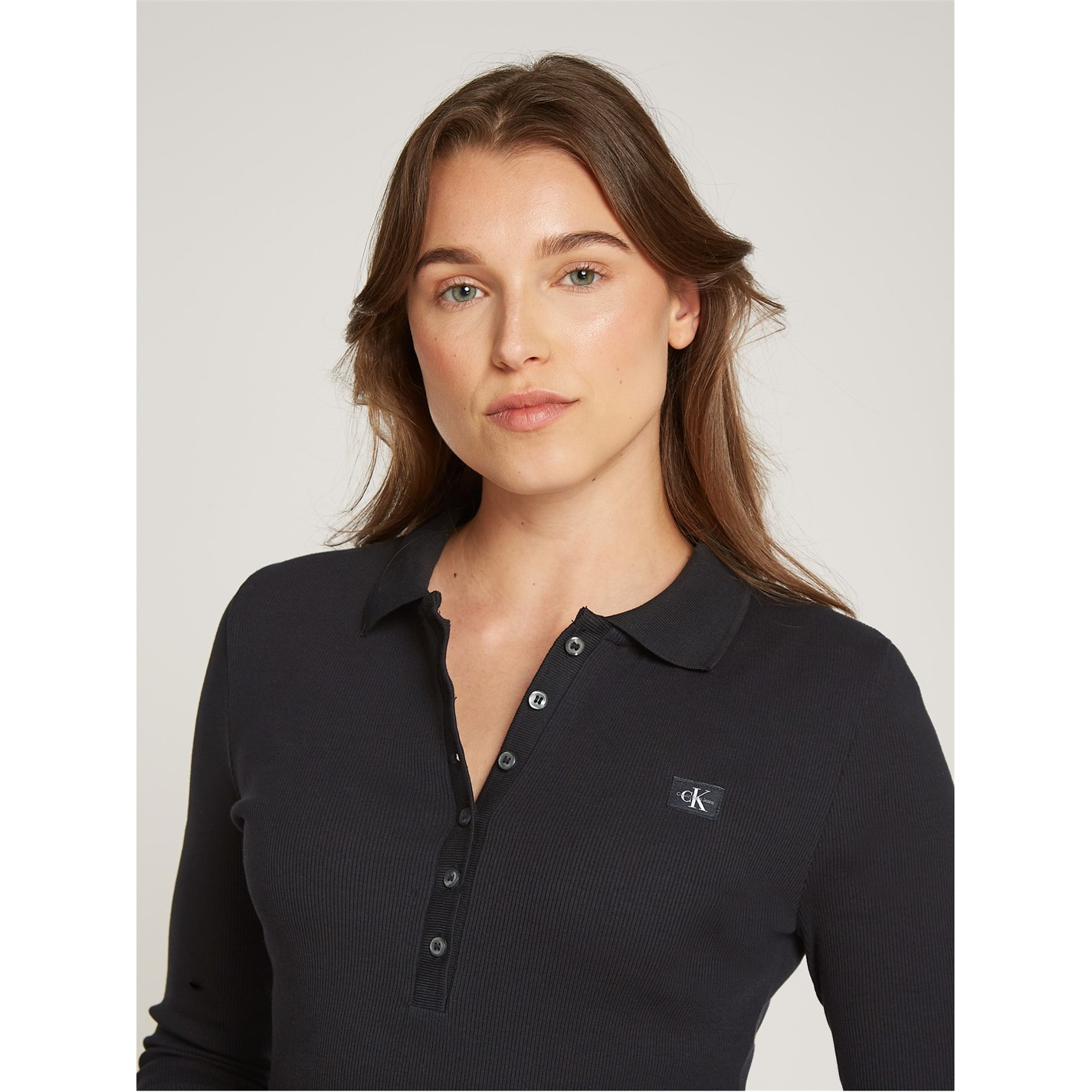 Blug Rochie Calvin Klein Polo Long- Sleeve Calvin Klein Jeans