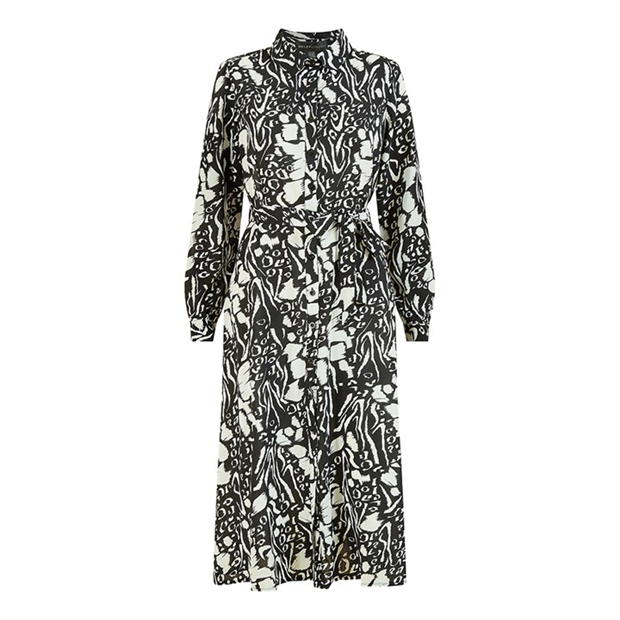 Camasa Rochie Mela London Mela London Black Animal Print Midi