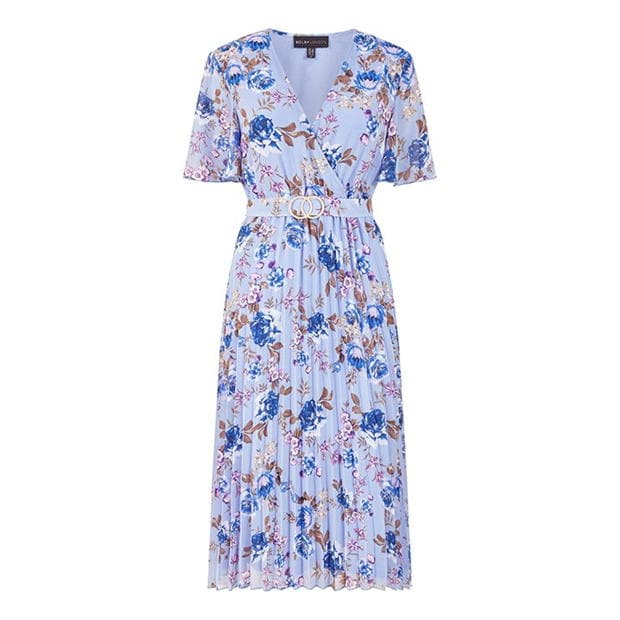 Rochie Mela London Mela London Lilac Floral Pleated Skater