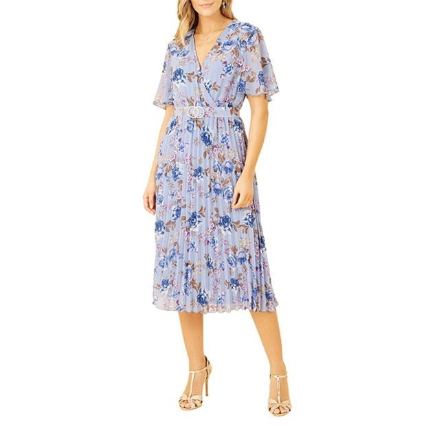 Rochie Mela London Mela London Lilac Floral Pleated Skater