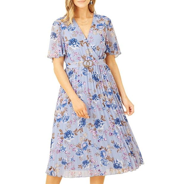 Rochie Mela London Mela London Lilac Floral Pleated Skater