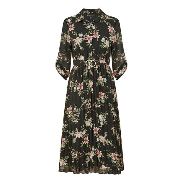 Rochie Mela London Mela London Black Floral Print Midi