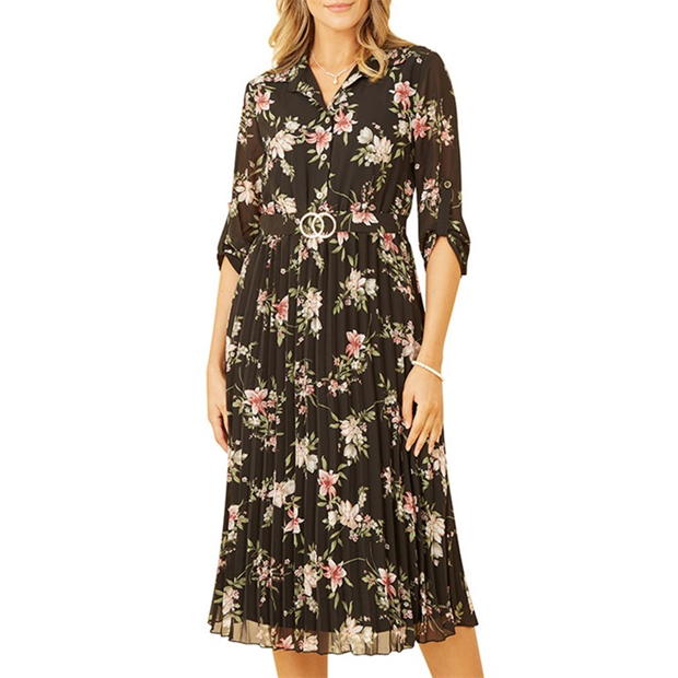 Rochie Mela London Mela London Black Floral Print Midi