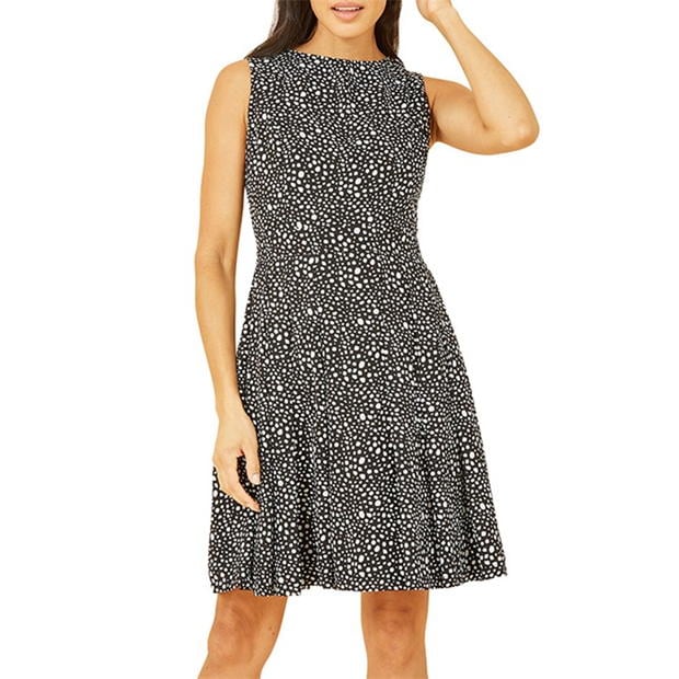 Rochie Mela London Mela London Black Spot Print Skater