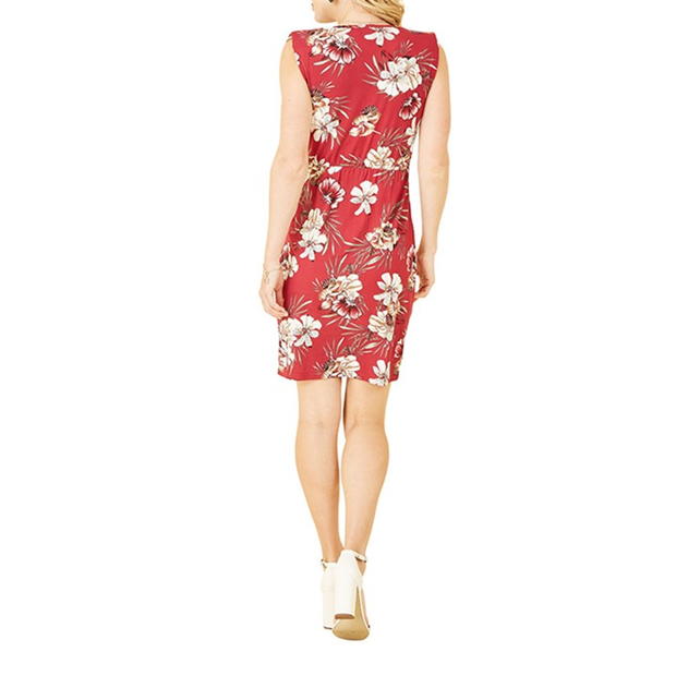 Rochie Mela London Mela London Red Floral Jersey Pocket