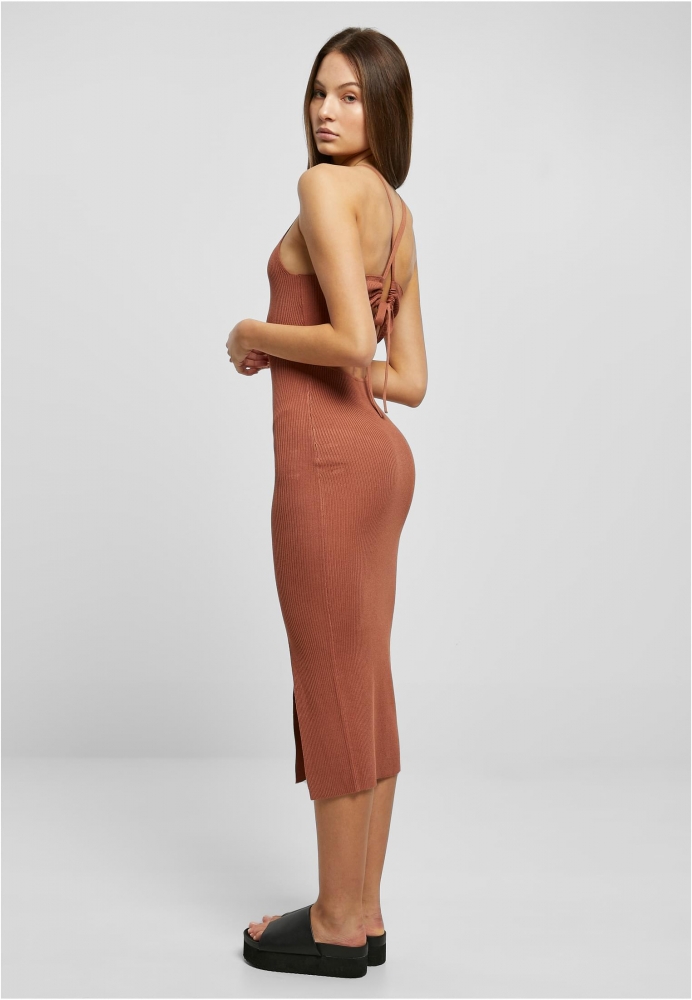 Rochie Midi Rib Knit Crossed Back dama Urban Classics