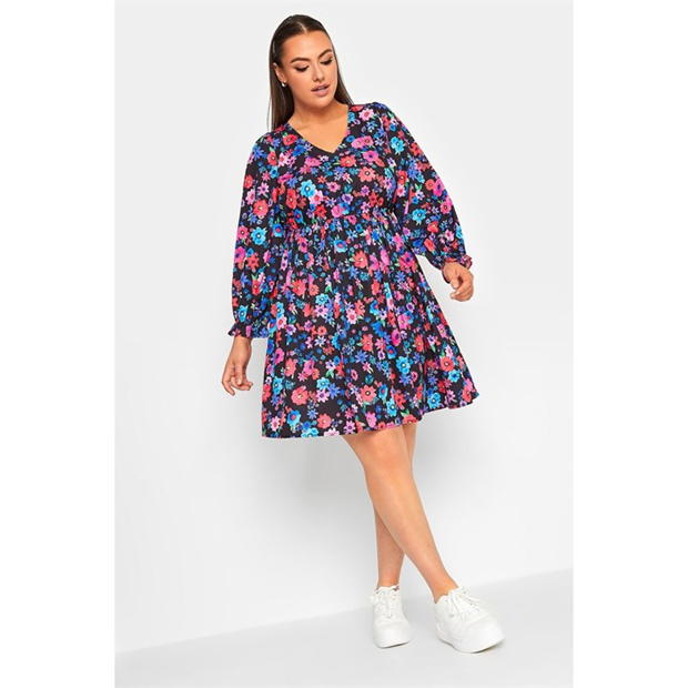 Rochie Studio Curve Floral V Neck