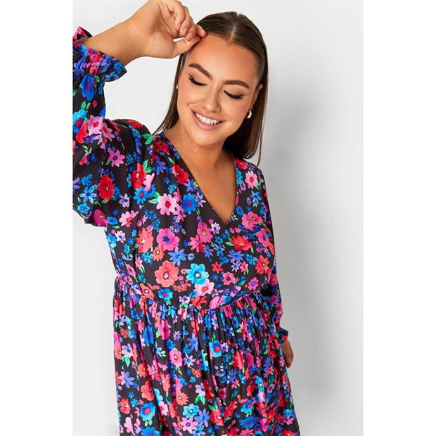 Rochie Studio Curve Floral V Neck