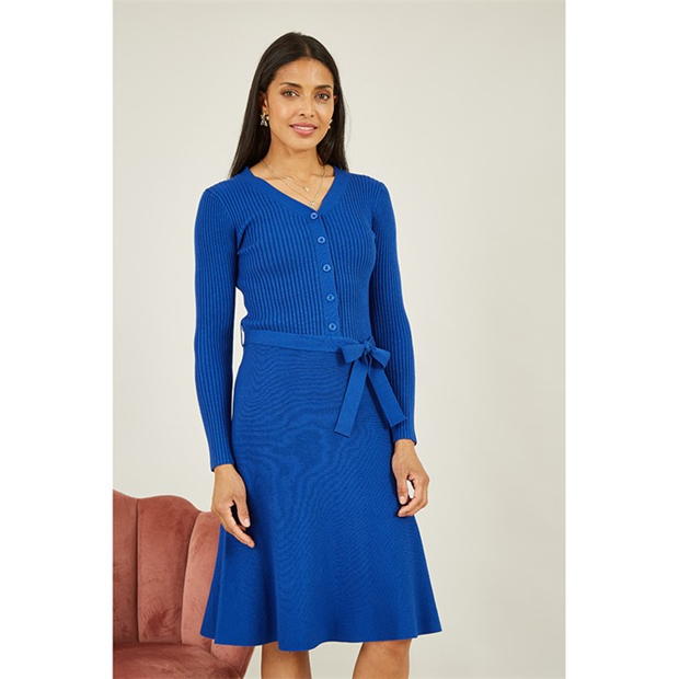 Rochie Yumi Yumi Blue Knitted Skater