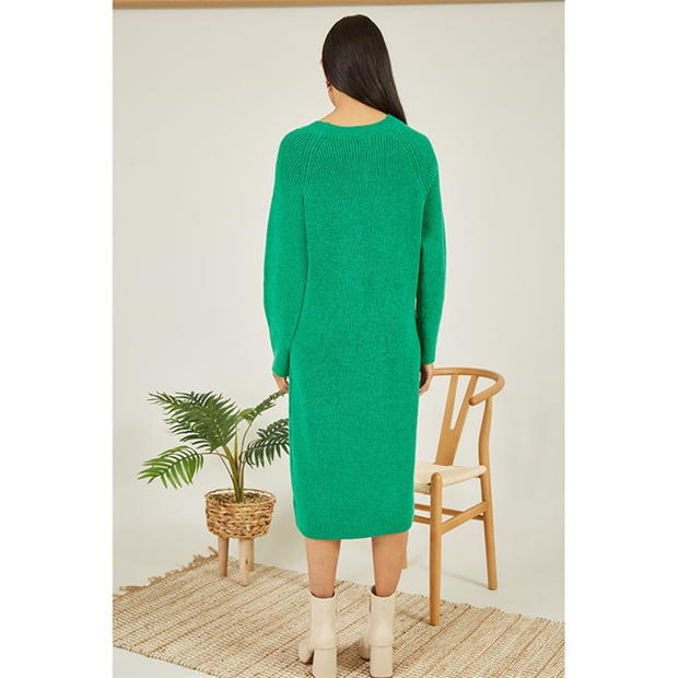 Rochie Yumi Yumi Green Knitted Midi