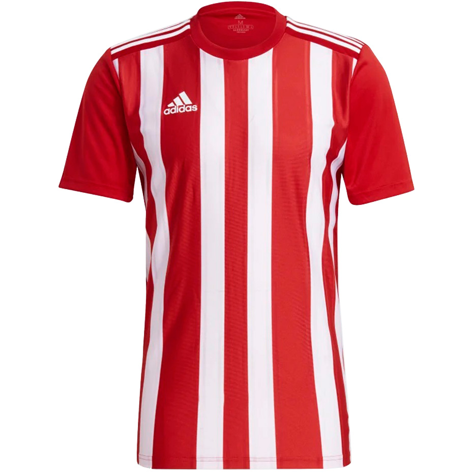 Koszulka męska adidas Striped 21 Jersey czerwono-biała GN7624