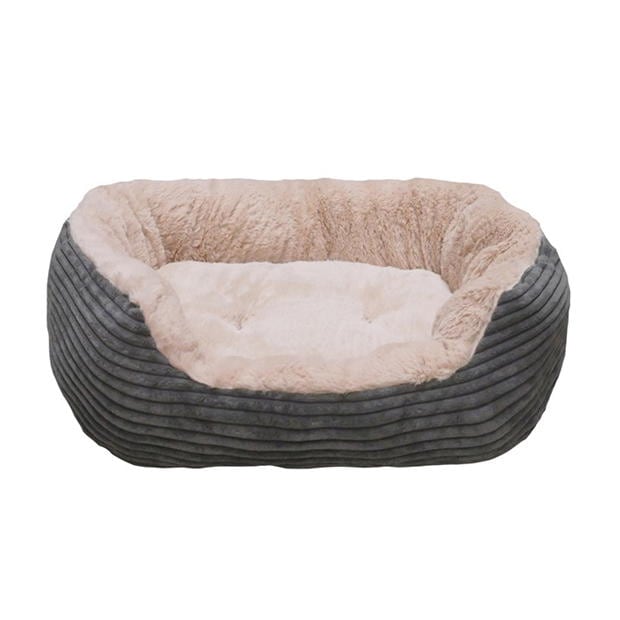 Rosewood Grey Jumbo Cord Plush Bed 58cm