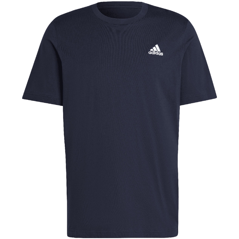 Men's Adidas Essentials Jersey Embroidered Small Logo Navy HY3404