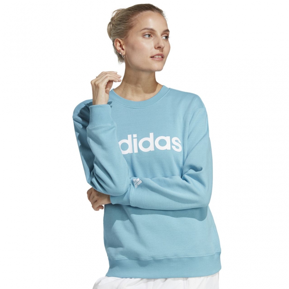 's Adidas Essentials Linear French Terry Sky Blue IC6882 dama