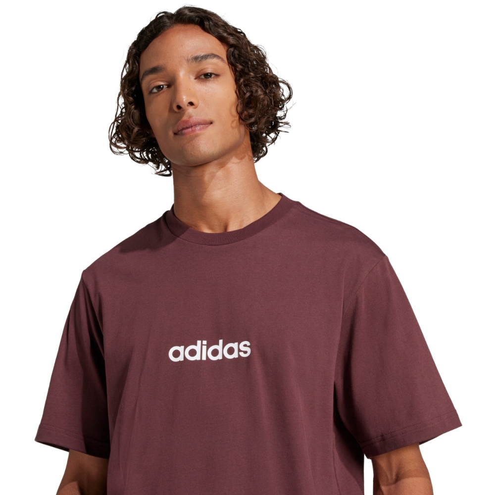 Men's jersey adidas Essentials Linear Single brown JE8998