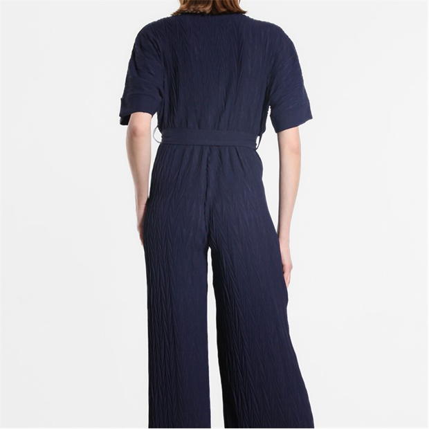 Be You Wide Leg Plisse Jumpsuit