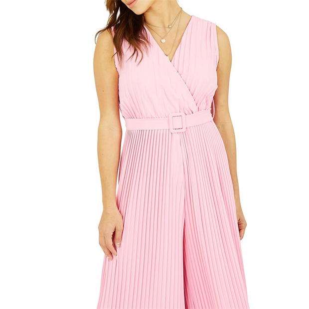 Curea Mela London Mela London Pink Pleated Jumpsuit With