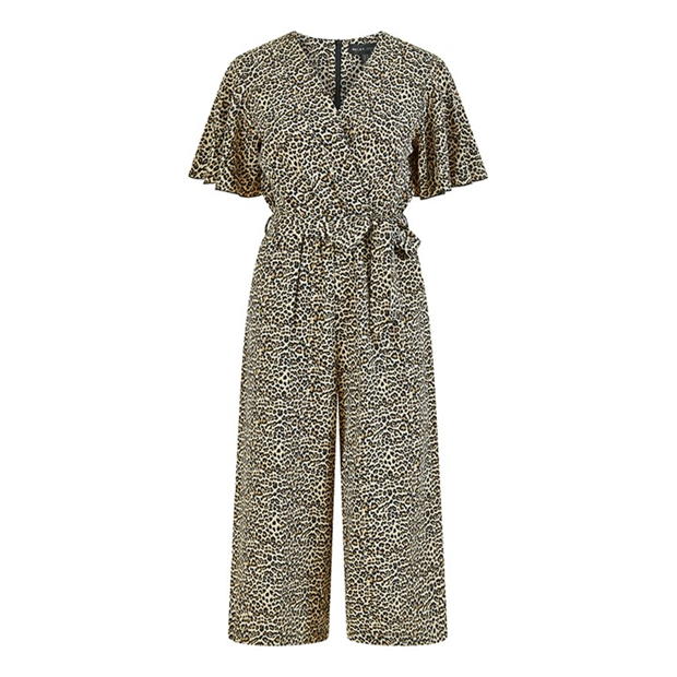 Mela London Mela London Brown Animal Print Jumpsuit