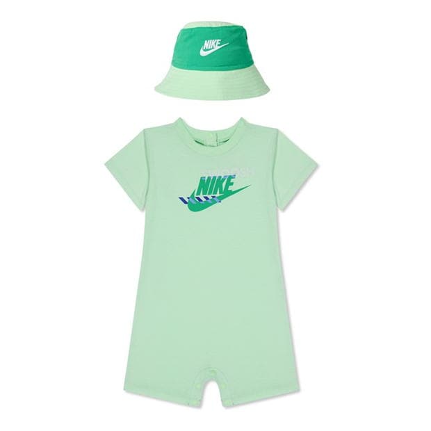 Nike Romper Bucket Hat Set bebelus