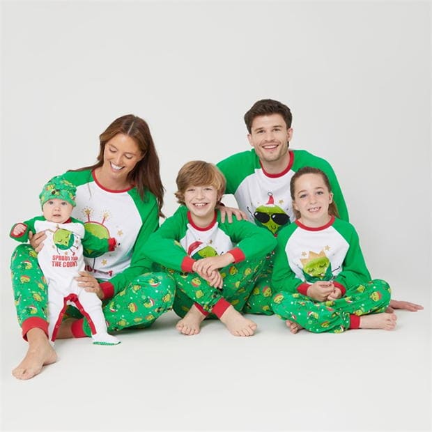 Linea Unisex Family Christmas Sprout Sleepsuit bebelus