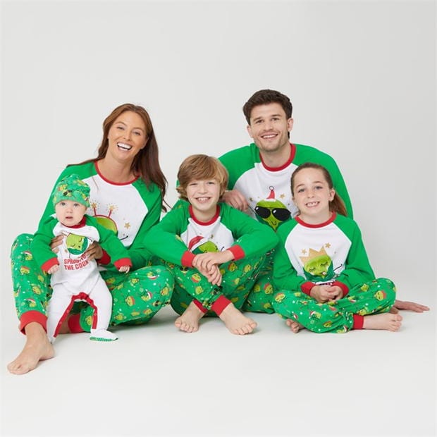 Linea Unisex Family Christmas Sprout Sleepsuit bebelus