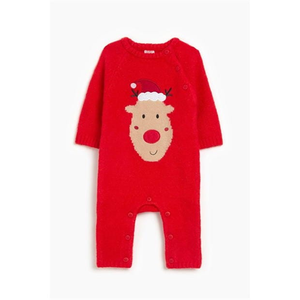 Studio Unisex Reindeer Knitted Romper bebelus