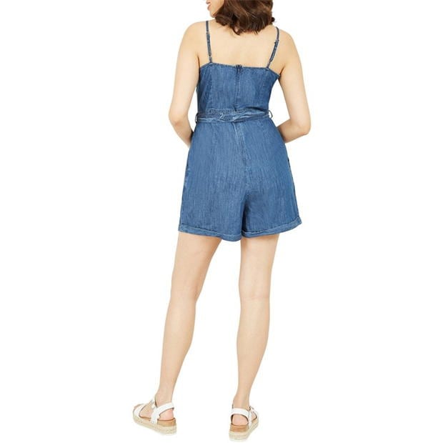 Yumi Yumi Blue Denim Playsuit