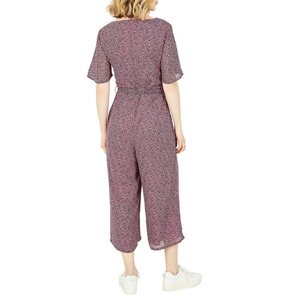 Yumi Yumi Pink Mini Leopard Print Jumpsuit