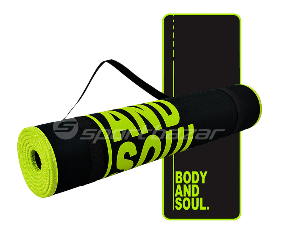 Exercise mat Profit Body and Soul 180x60x0.6cm black DK 705-N