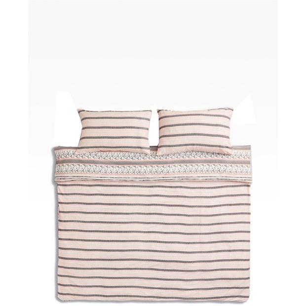 Homelife Twin Pack Hayden Banded Duvet Set