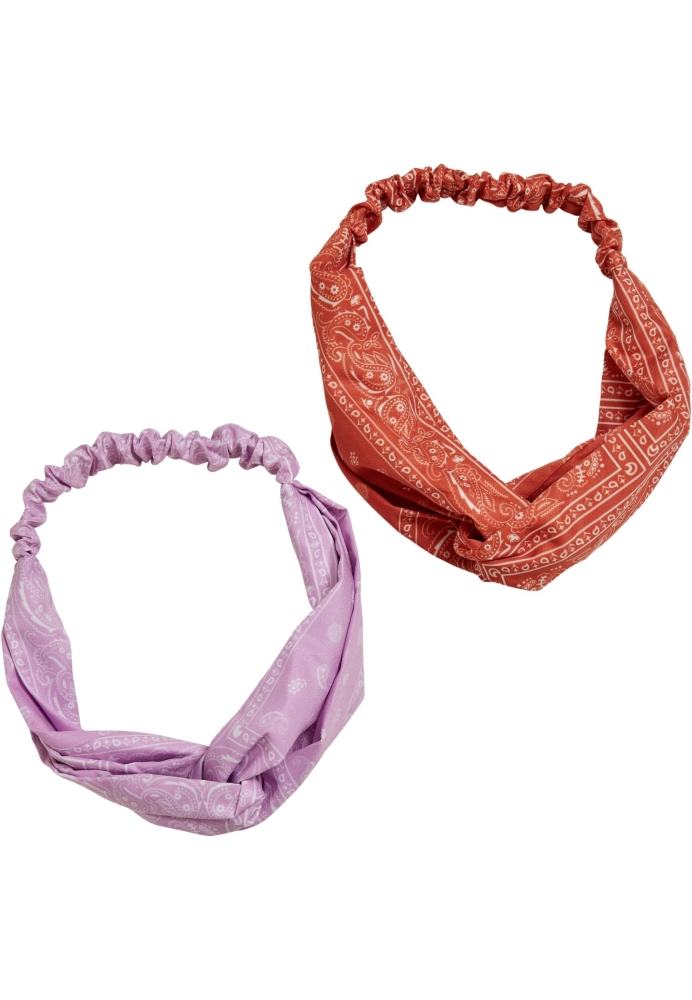 Bandana Print Headband 2-Pack Urban Classics