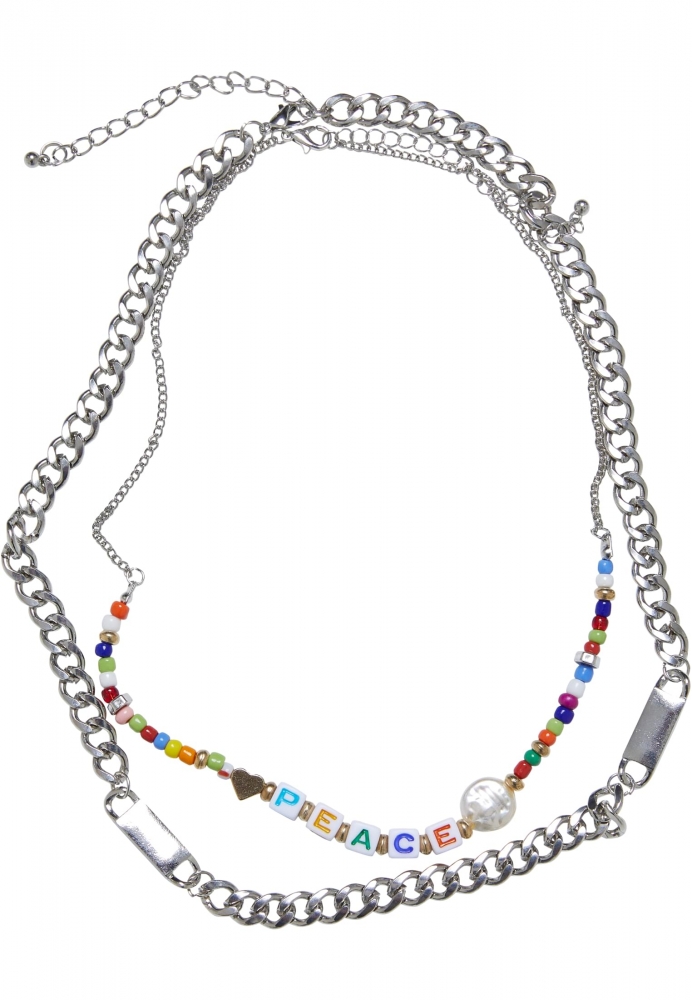 Peace Bead Layering Necklace 2-Pack Urban Classics