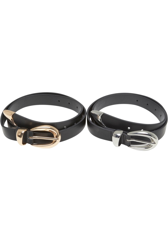 Curea Chunky Buckle Loop Synthetic piele 2-Pack Urban Classics