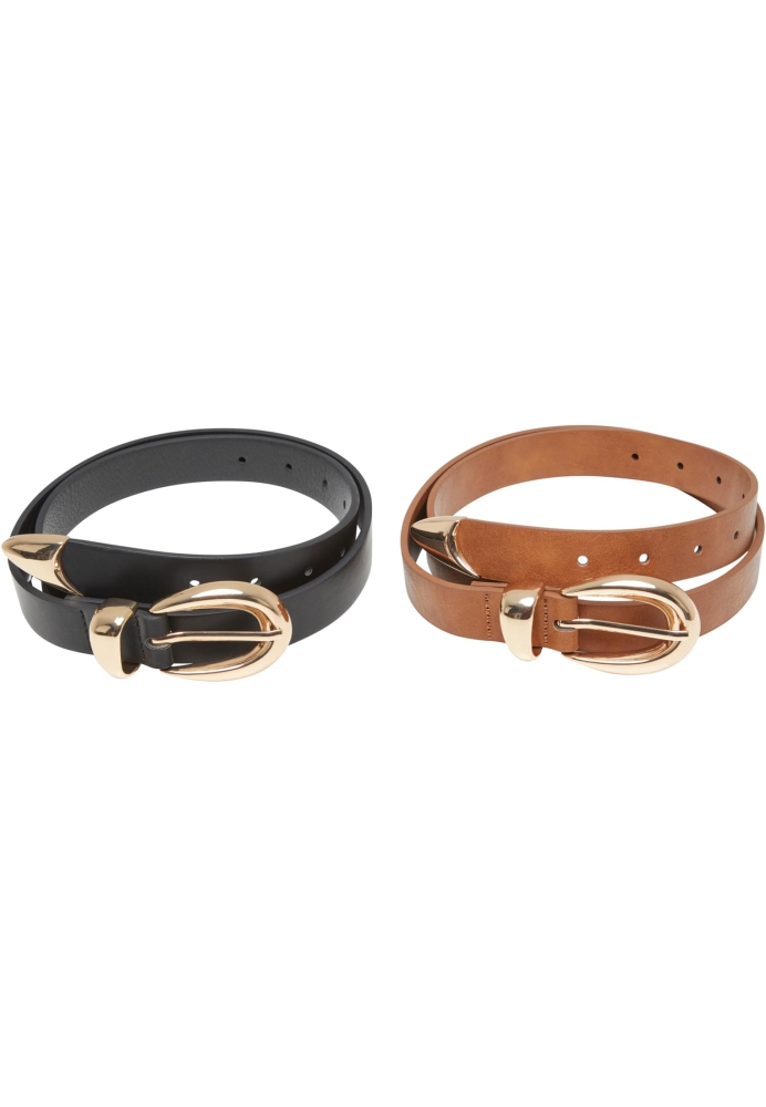 Curea Chunky Buckle Loop Synthetic piele 2-Pack Urban Classics