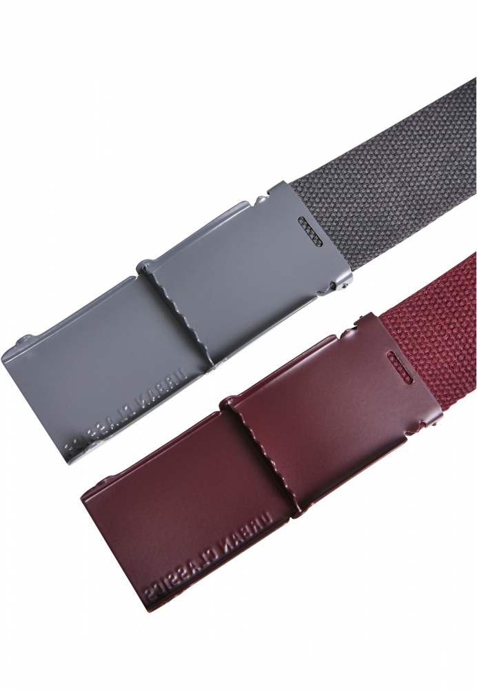 Curea Colored Buckle Canvas 2-Pack Urban Classics