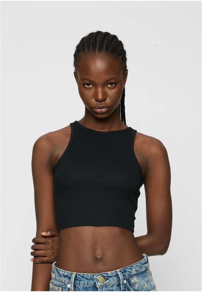 Organic Cropped Rib Top 2-Pack dama Urban Classics