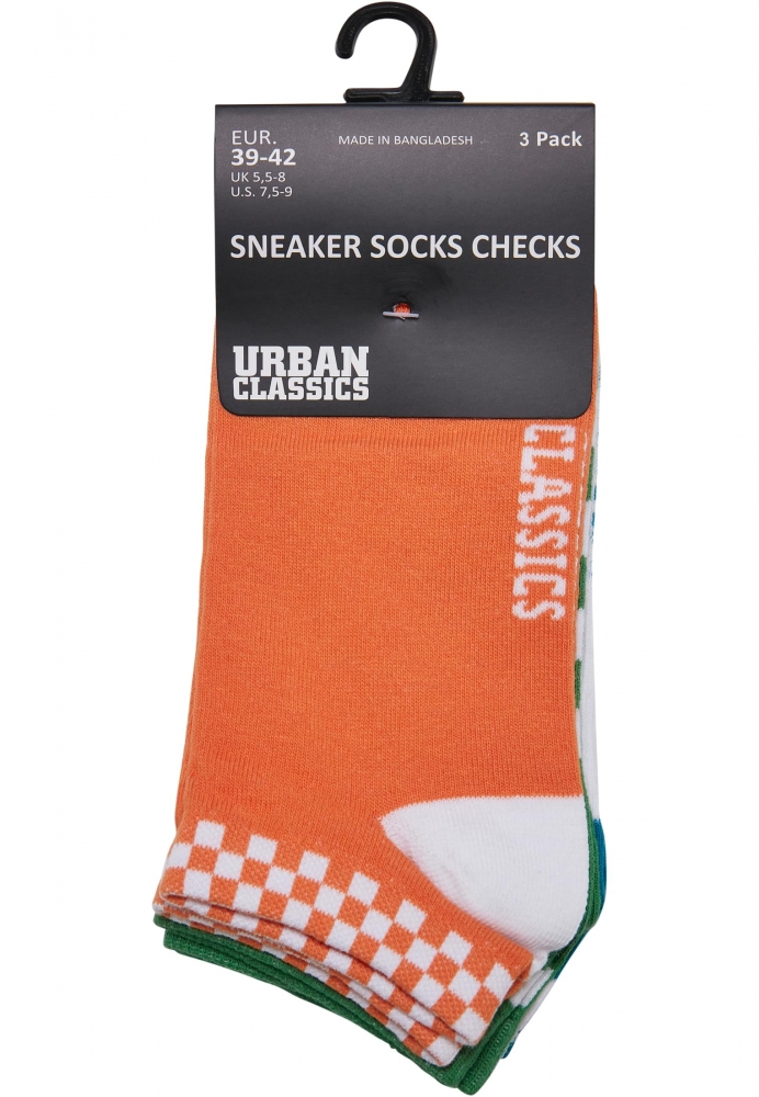 Soseta Sneaker Checks 3-Pack Urban Classics