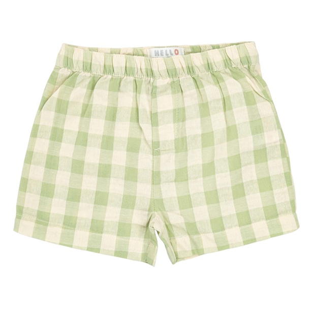 Hello World Boy 3 Piece Gingham Set bebelus